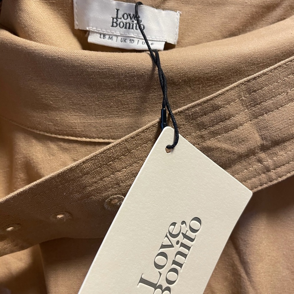 Khaki midi skirt